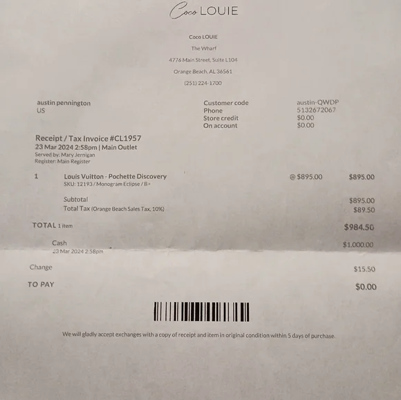 LOUIS VUITTON Monogram Eclipses Pochette Discovery Clutch Bag Brown M62291 - Picture 11 of 13